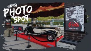 O veículo da Cruella está em exibição em Downtown Disney até 5 de julho