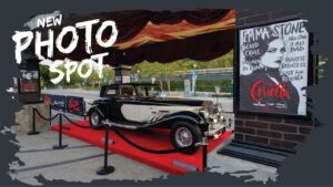 O veículo da Cruella está em exibição em Downtown Disney até 5 de julho