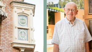Dave Smith é homenageado com uma janela na Main Street, U.S.A. no Disneyland Park