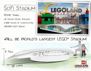 Legoland California está construindo o maior estádio de LEGO do mundo