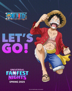 Universal Studios Hollywood anuncia a adição de duas experiências de anime, One Piece e Jujutsu Kaisen, ao Universal Fan Fest Nights