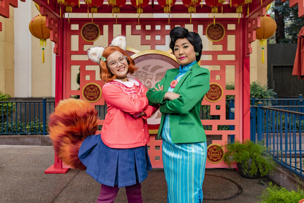 lunar new year at disney california adventure park meilin and ming lee from disney and pixar’s “turning red”