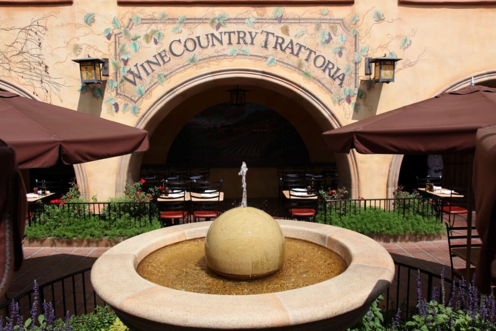 wine country trattoria disney california adventure park