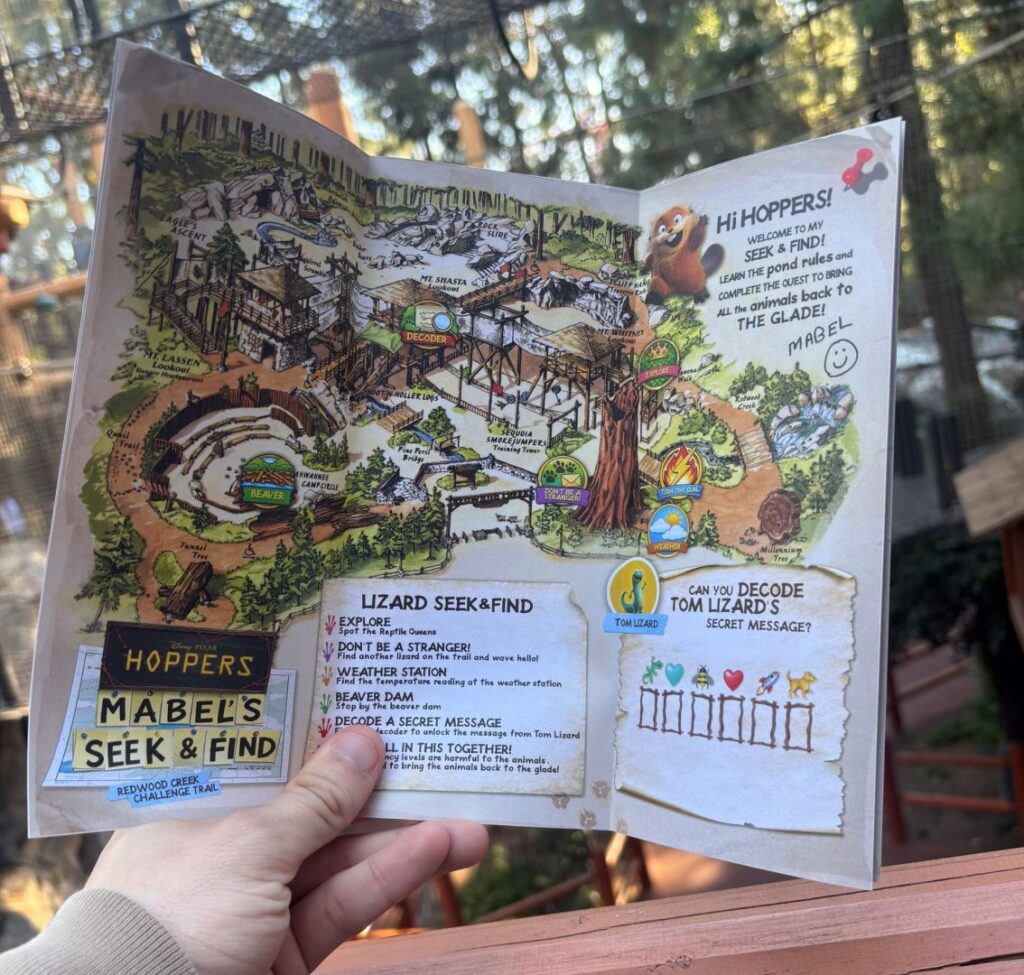 Hoppers Map - Redwood Creek Challenge Trail - Disney California Adventure