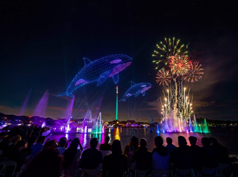 SeaWorld terá shows de drones em todos os parques dos EUA no verão de 2026